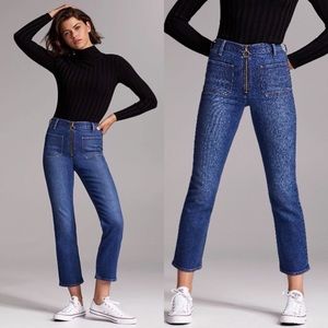 DENIM FORUM THE JUST PEACHY STRAIGHT 70s INSPIRED JEANS